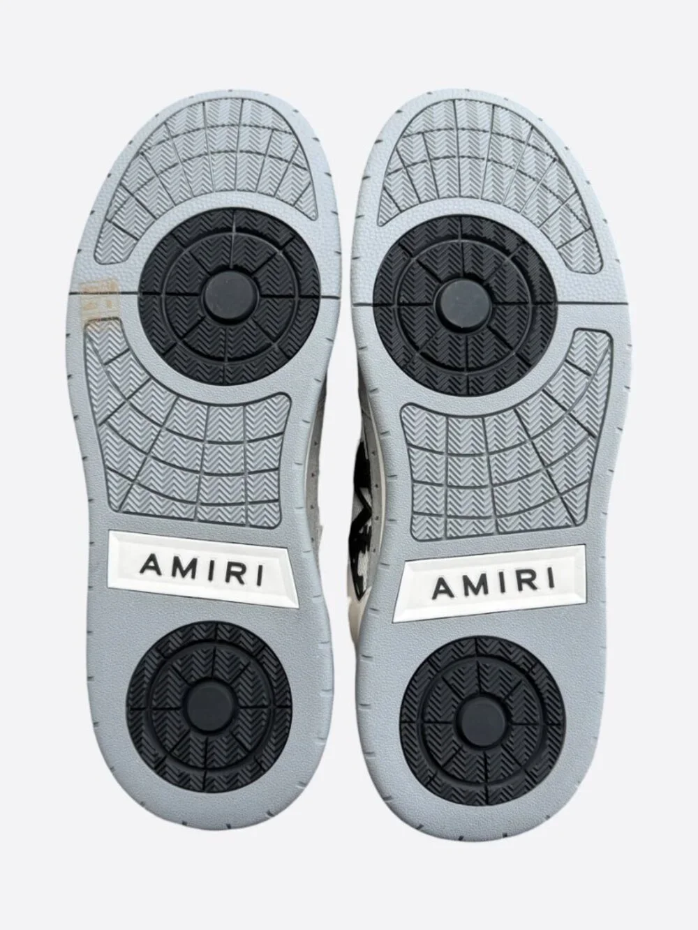 Amiri White, Grey & Black Classic Logo Low Top Sneakers
